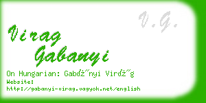 virag gabanyi business card